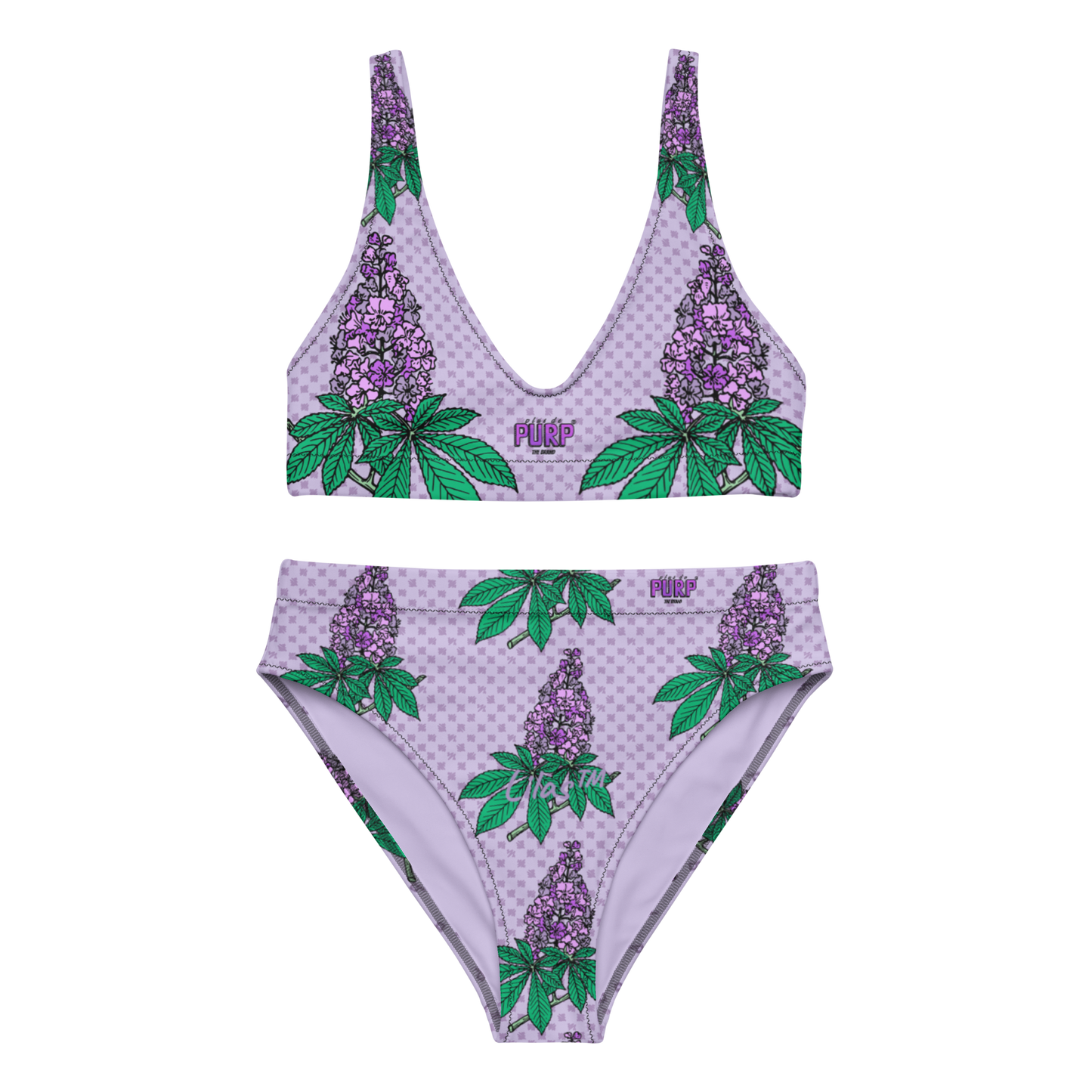 Maillot de bain 2 pièces écologique Pop - Lilas™ - The Brand PlusDePurp.©