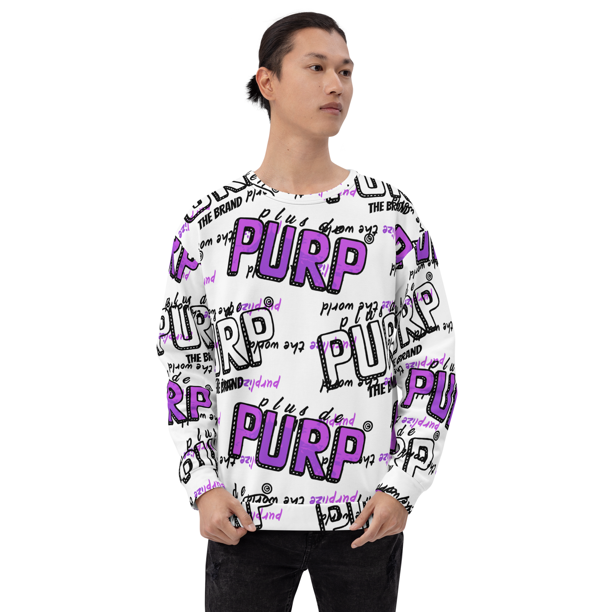 Sweat unisexe PURPP Blanc - Purplize Deluxe™ - The Brand PlusDePurp.©