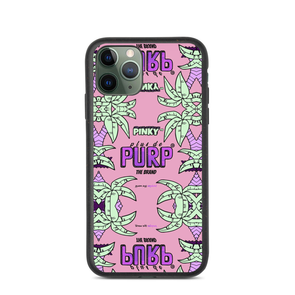 Coque iPhone Biodégradable (Toutes Versions) PALM & CHILL - Pinky™ - The Brand PlusDePurp.©