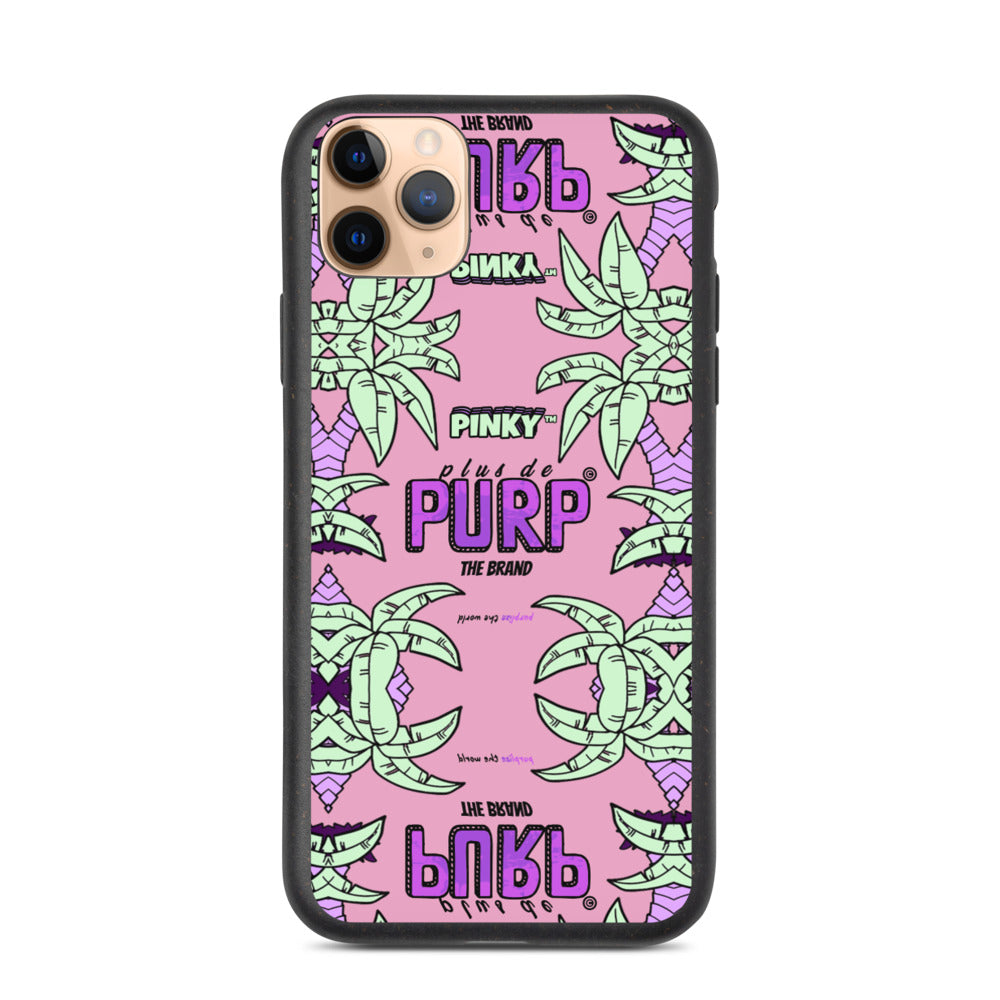 Coque iPhone Biodégradable (Toutes Versions) PALM & CHILL - Pinky™ - The Brand PlusDePurp.©