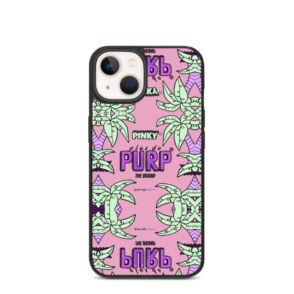 Coque iPhone Biodégradable (Toutes Versions) PALM & CHILL - Pinky™ - The Brand PlusDePurp.©