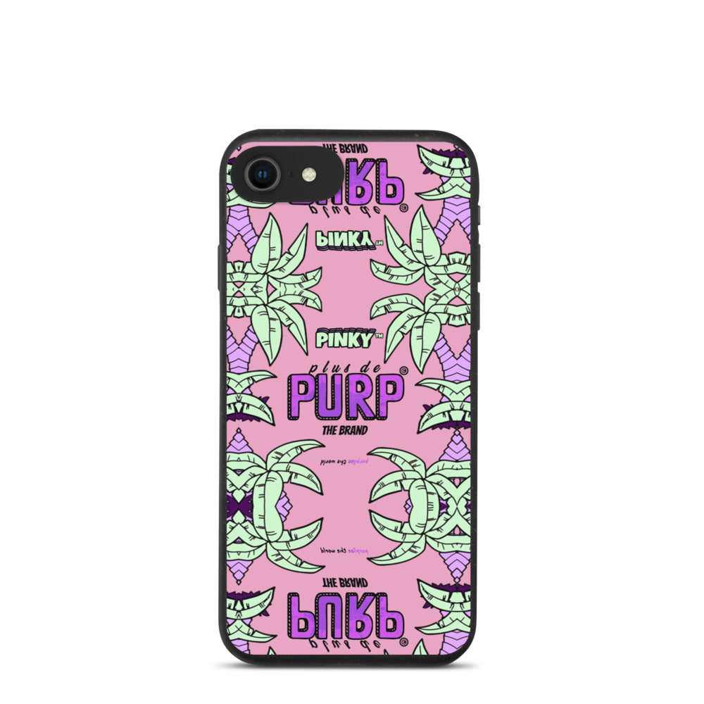 Coque iPhone Biodégradable (Toutes Versions) PALM & CHILL - Pinky™ - The Brand PlusDePurp.©