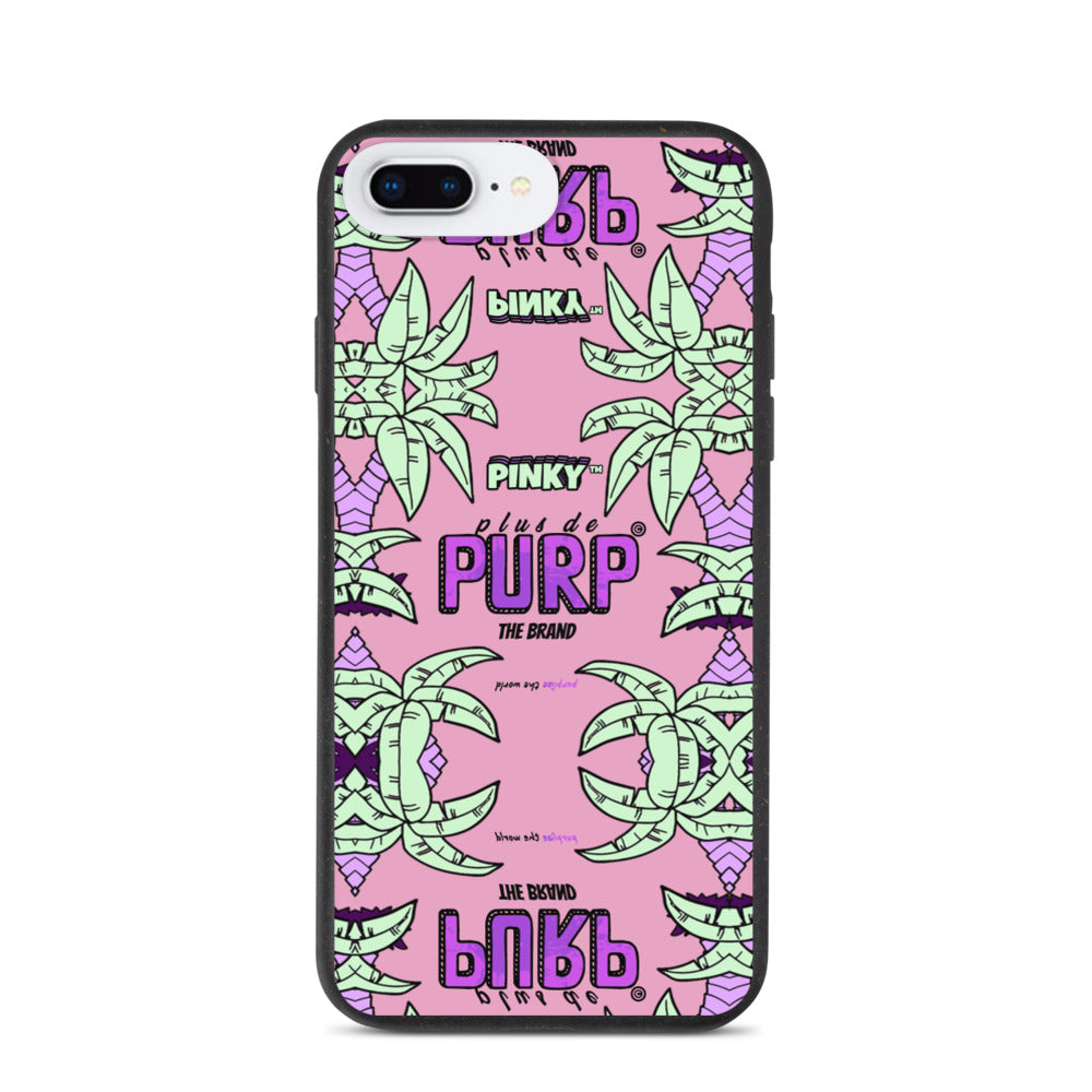 Coque iPhone Biodégradable (Toutes Versions) PALM & CHILL - Pinky™ - The Brand PlusDePurp.©