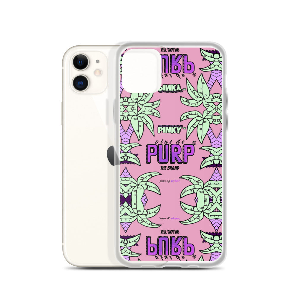 Coque iPhone (Toutes Versions) PALM & CHILL - Pinky™ - The Brand PlusDePurp.©