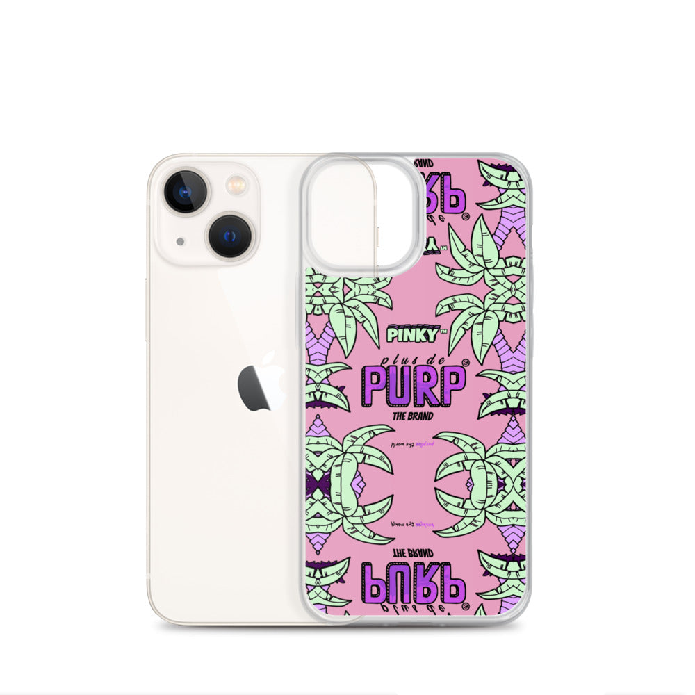 Coque iPhone (Toutes Versions) PALM & CHILL - Pinky™ - The Brand PlusDePurp.©