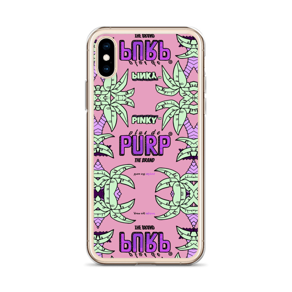 Coque iPhone (Toutes Versions) PALM & CHILL - Pinky™ - The Brand PlusDePurp.©