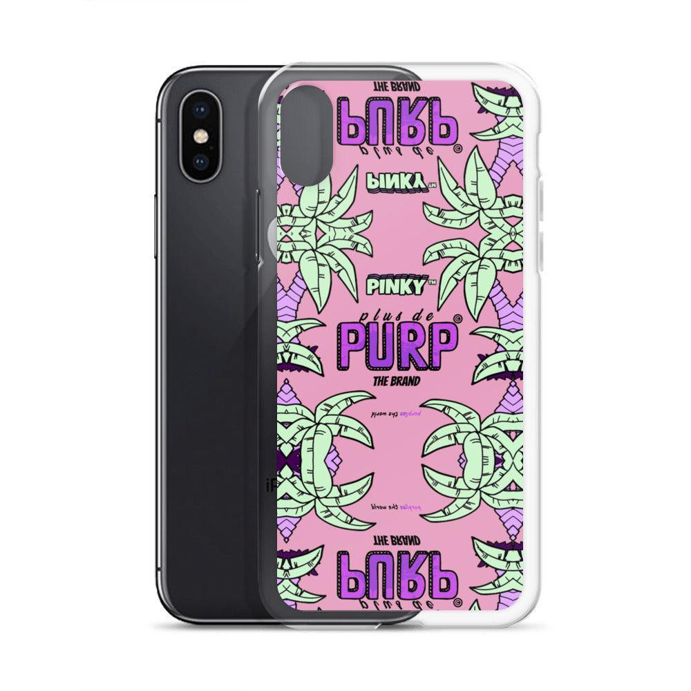 Coque iPhone (Toutes Versions) PALM & CHILL - Pinky™ - The Brand PlusDePurp.©