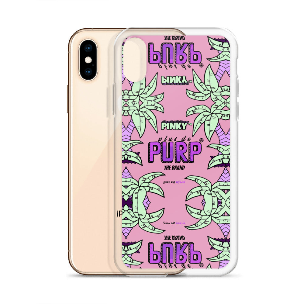 Coque iPhone (Toutes Versions) PALM & CHILL - Pinky™ - The Brand PlusDePurp.©
