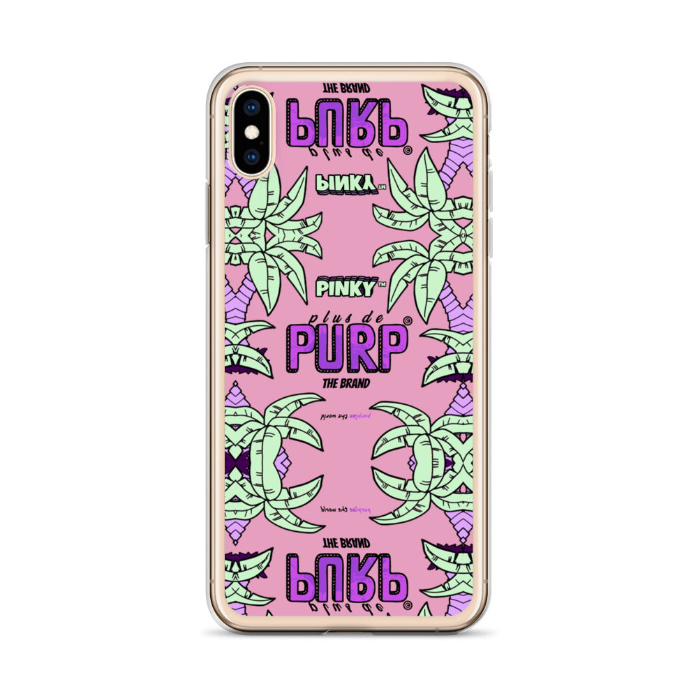 Coque iPhone (Toutes Versions) PALM & CHILL - Pinky™ - The Brand PlusDePurp.©