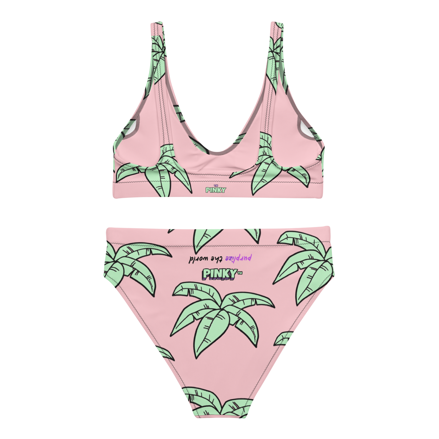 Maillot de bain 2 pièces - PALM & CHILL - Pinky™ - The Brand PlusDePurp.©