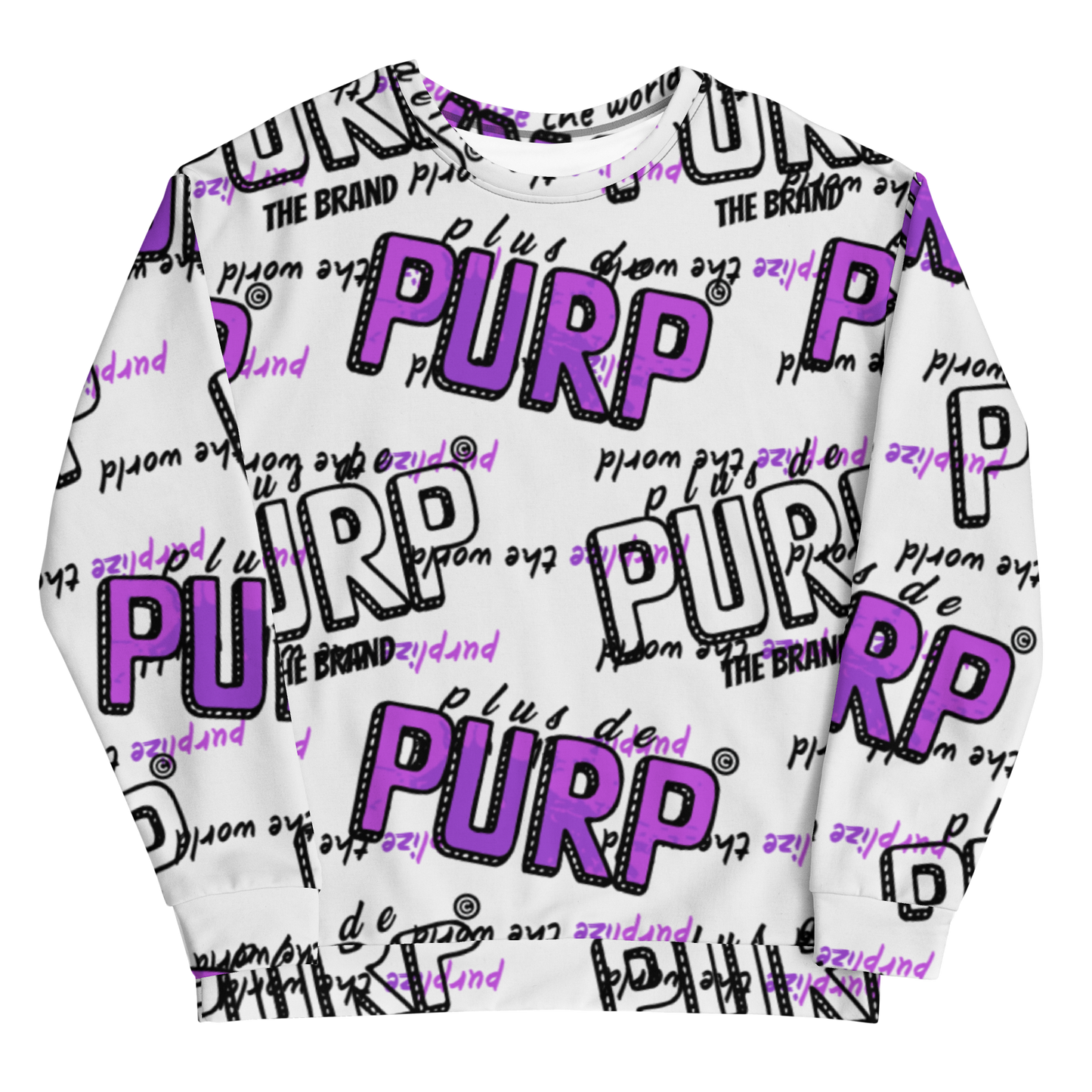 Sweat unisexe PURPP Blanc - Purplize Deluxe™ - The Brand PlusDePurp.©